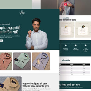 Menswear Funnel – Solid Shirt Sales Page Template (Elementor + CartFlows)